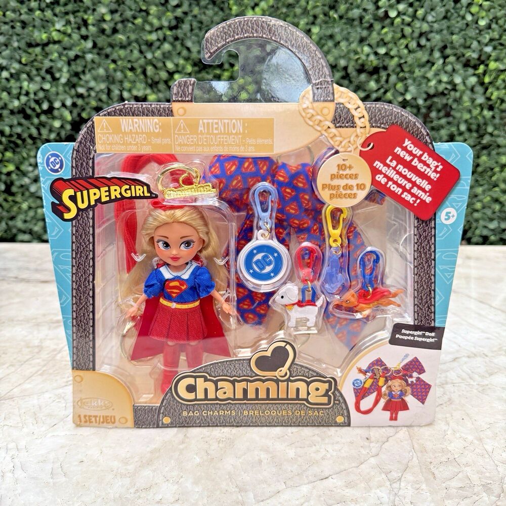 Jakks DC Supergirl Charming Doll Bag Charm with Accessories Toy BRAND NEW